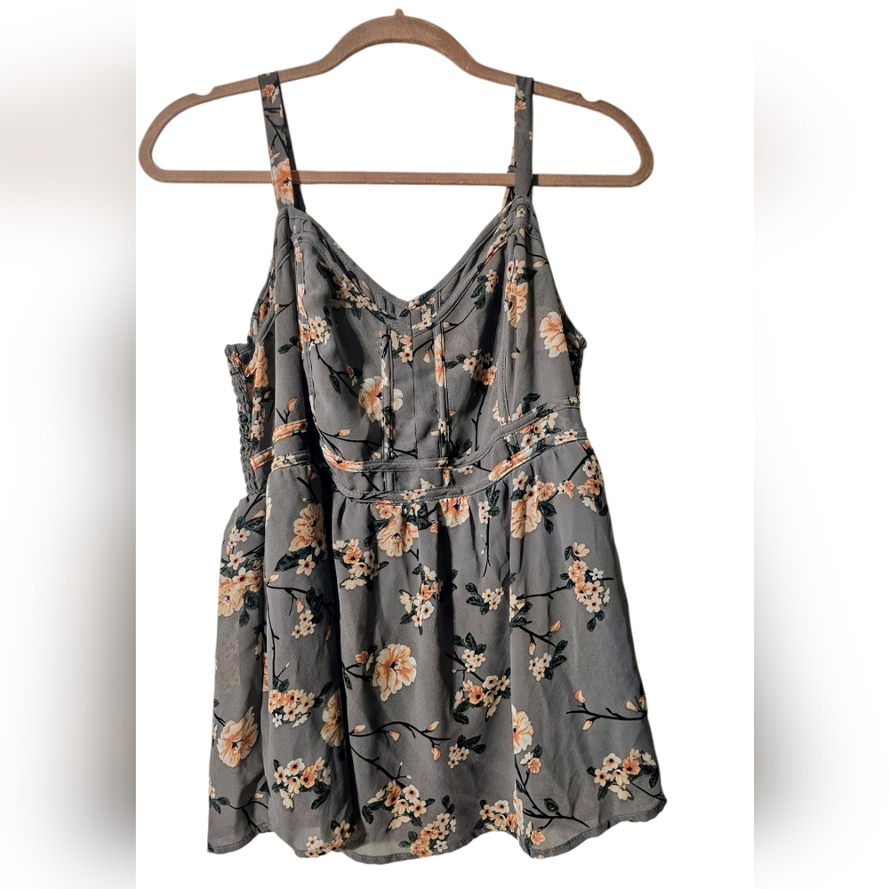 Torrid Gray Floral Camisole